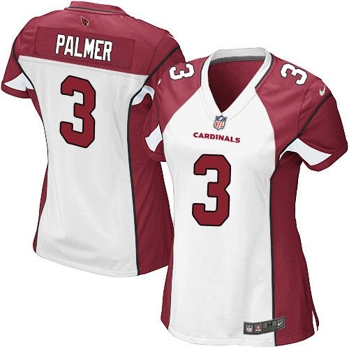 Women's Game Carson Palmer Nike Jersey White Road - #3 NFL Arizona Cardinals